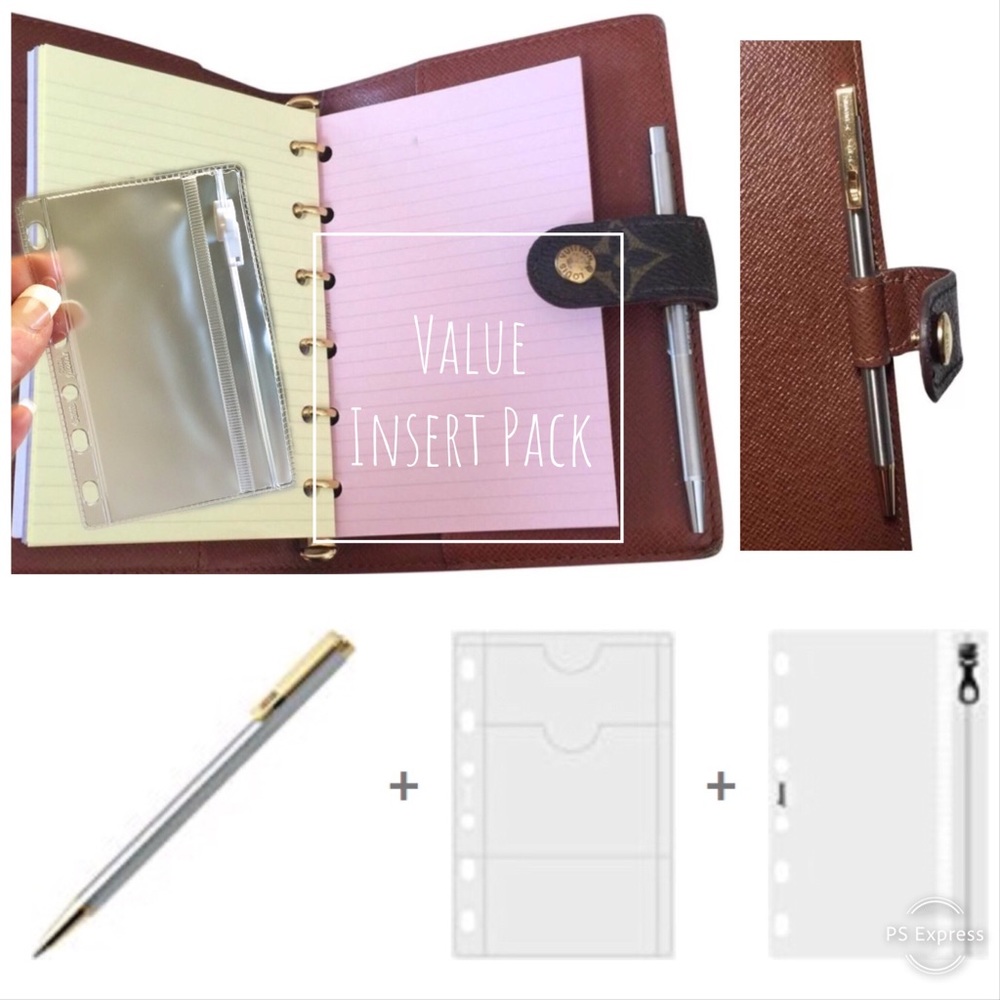 fits Louis Vuitton Agenda: Pen+ Paper Inserts+more